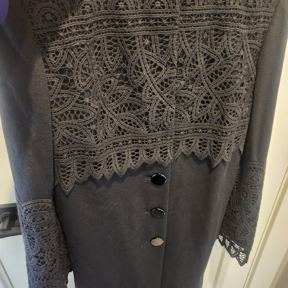 Peggy Jennings vintage wool cashmere lace coat